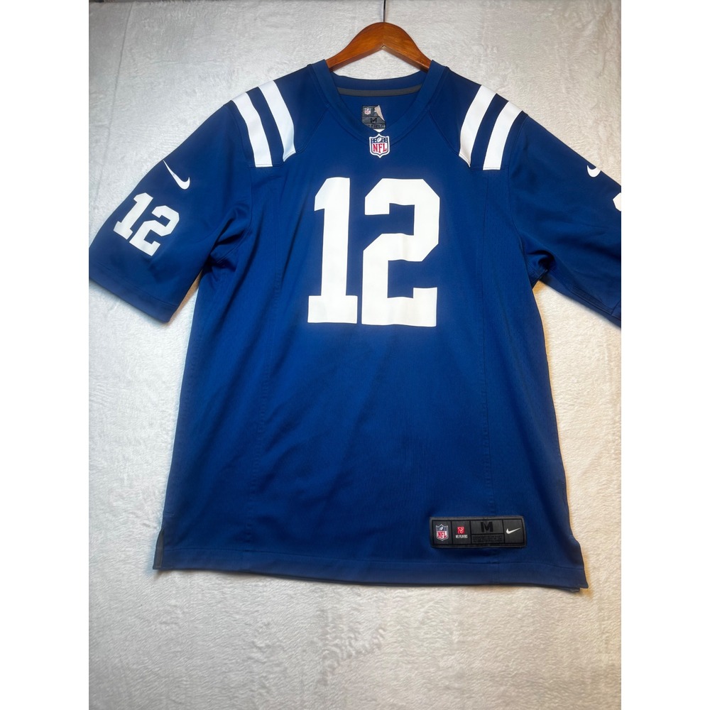 Indianapolis Colts Andrew Luck #12 Nike NFL Jersey On Field Blue Mens Medium